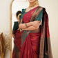 Function wear Red And Green Banarasi Silk Saree For Women