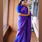 Designer Blue Banarasi Pure Silk Saree