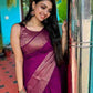 Luxurious Purple Color Indian Silk Saree For Women