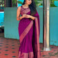 Luxurious Purple Color Indian Silk Saree For Women