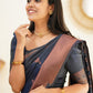 NavyBlue Colour Jari Design Kanjivaram Silk Saree For Women