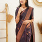 Awesome Wine Color Silk Saree For Women