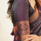 Awesome Wine Color Silk Saree For Women