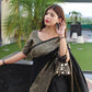 Luxurious Black Color Indian Silk Saree For Women