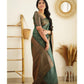 Party Wear Pattu Silk Green Saree With Blouse