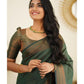 Party Wear Pattu Silk Green Saree With Blouse