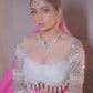 Partywear Pink Lehenga Choli With White Blouse