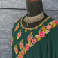 Partywear DarkGreen Top And Dupatta Set For Women