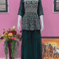 Dark Green Traditional Sararra Set For Women