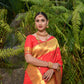 Orange Paithani Saree For Wedding And Festive and Party Original Rooprekha