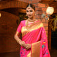 Pink Paithani Saree For Wedding And Festive and Party Original Rooprekha