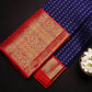 Pure Silk Blue and PInk Kanjivaram saree party wear and festive