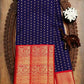 Pure Silk Blue and PInk Kanjivaram saree party wear and festive