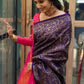 Black and Red Pure Silk Kanjivaram saree for wedding and party wear