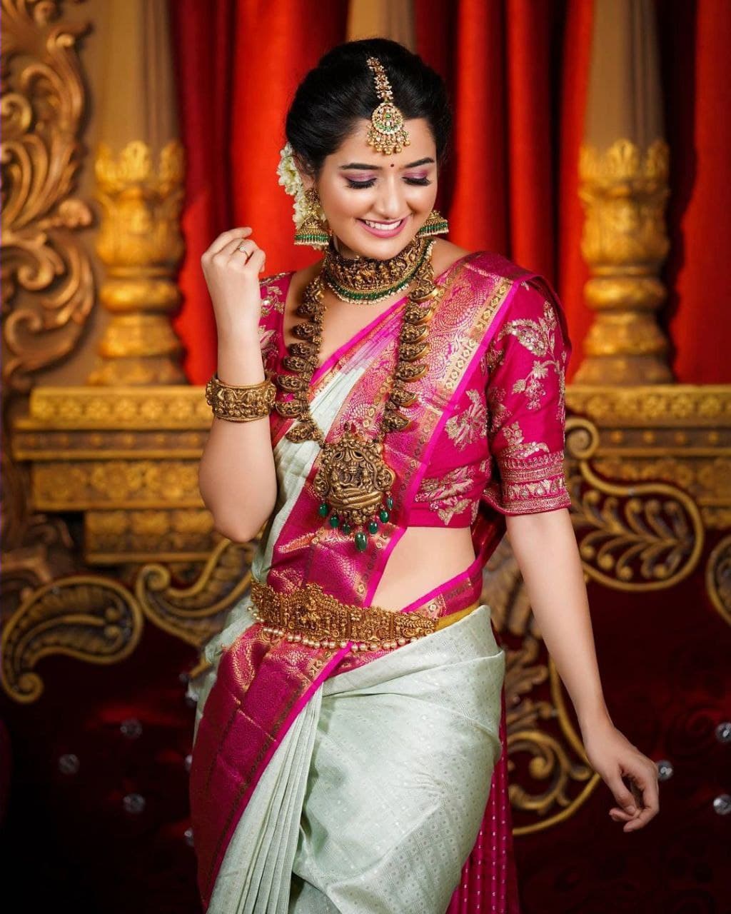 Pure Silk Kanjivaram Saree kanhcipuram latest collection with Designer  Blouse – rooprekha