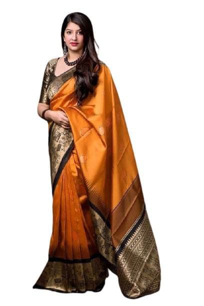 Kanjeevaram Pure Silk Saree for Women With Designer Blouse