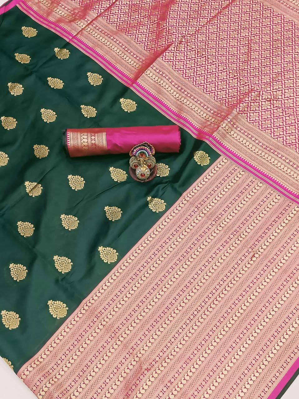 Kanjivaram Pure Silk Saree Green