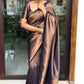 best Pure Silk brown Kanjivarm Kanchipuram saree for women