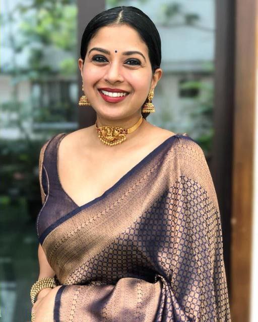 latest black Pure Silk saree for women