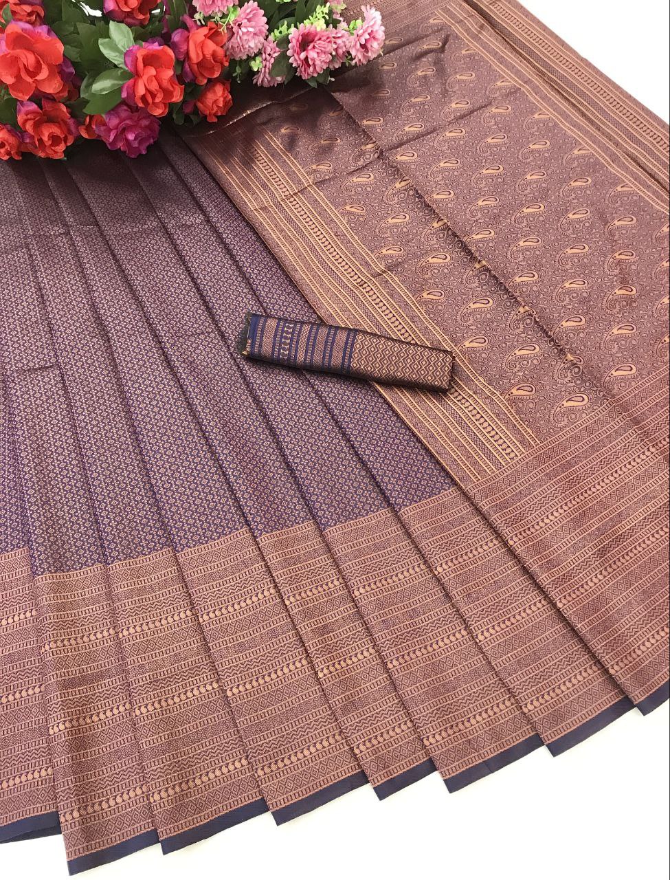 Pure Silk brown saree for women
