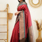 trendy Pure Silk Red Kanjivarm saree for women