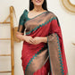 Pure Silk Red Kanjivarm sari for women
