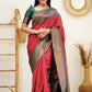 Pure Silk Red Kanjivarm saree for women