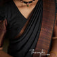  Black Saree for women with Copper Border
