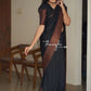 Pure Black Saree for women rooprekha
