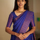Pure Silk Blue Kanjivarm Kanchipuram saree for women