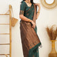 Kanjivaram Maroon Silk Saree with Copper Zari Border
