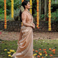 best Pure Silk Kanjivarm Cream color saree with Kanchipuram blouse