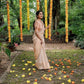 latest Pure Silk Kanjivarm Cream color saree with Kanchipuram blouse