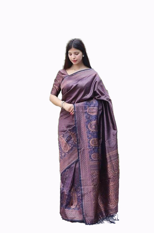 Fabindia Women's Cotton Silk Sari (2111712BLUE_Blue) : Amazon.in: Fashion