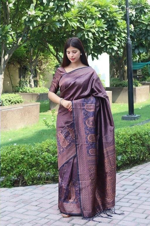 best Pure Silk Kanjivarm Kanchipuram Maroon saree for women