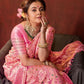 Pink Bollywood Pure Silk Kanjivaram saree for wedding and party wear