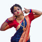 Pure Silk Blue and PInk Kanjivaram saree party wear and festive