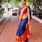 Bollywood Design Blue and Red Saree For Women